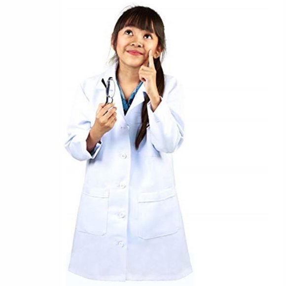 NEW! Children's White Lab Coat Size 8-10 Costume (Natural Uniforms Style #1016) - Picture 1 of 2